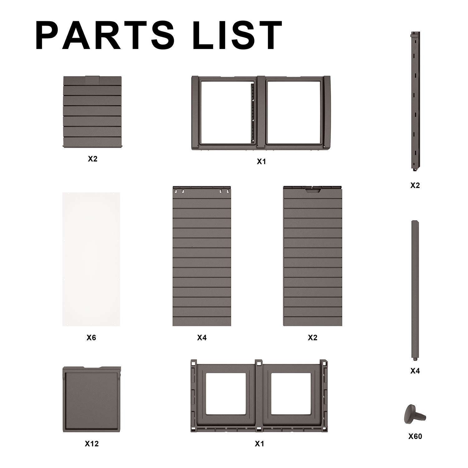 Vbal 62 Gallon Outdoor Trash Can,Waterproof Garbage Can with Tiered Lid and Drip Tray,Resin Outside Trash Bin for Patio,Backyard,Deck