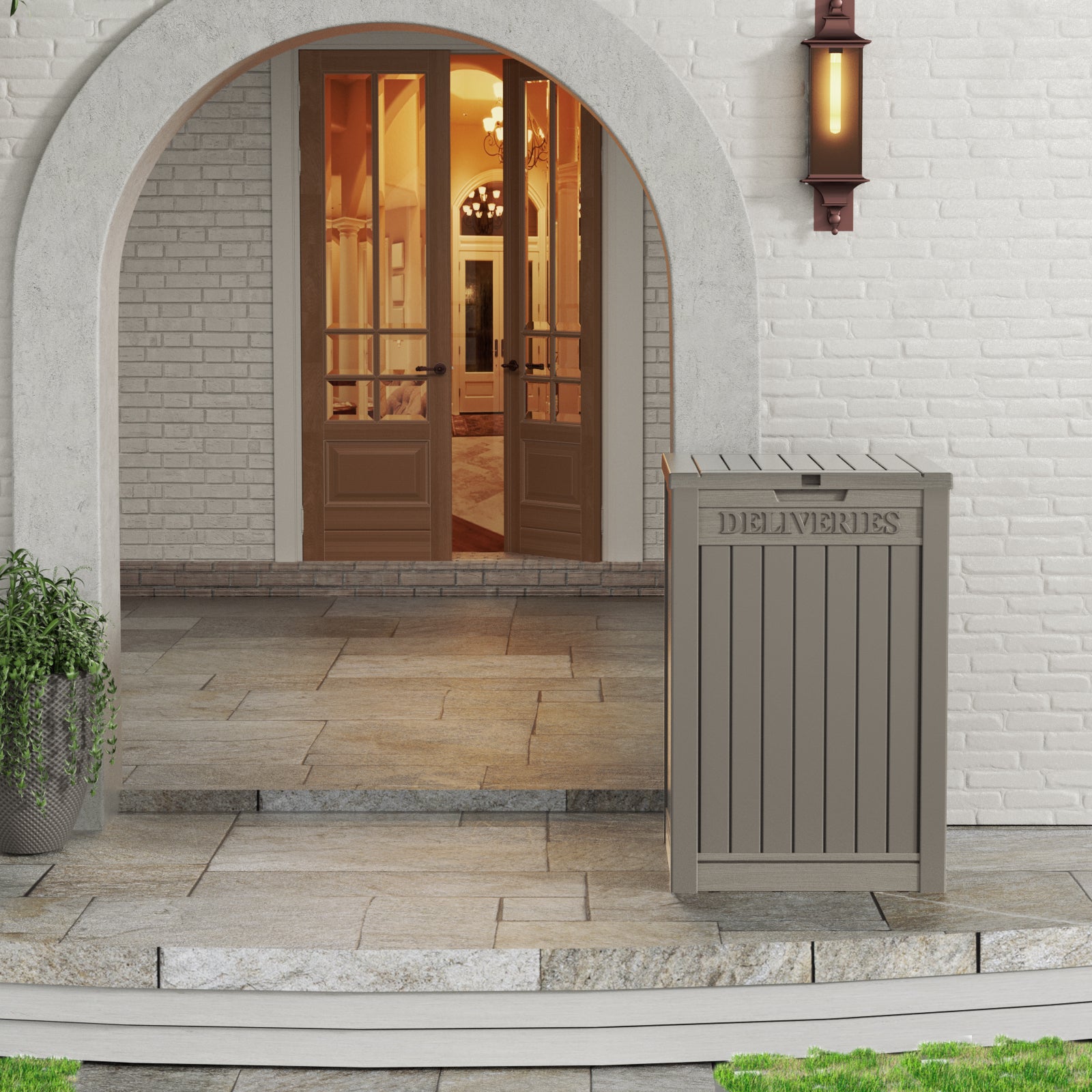 Vbal Package Delivery Box for Outside,Durable Weather Resistant,Parcel Outdoor Storage Box
