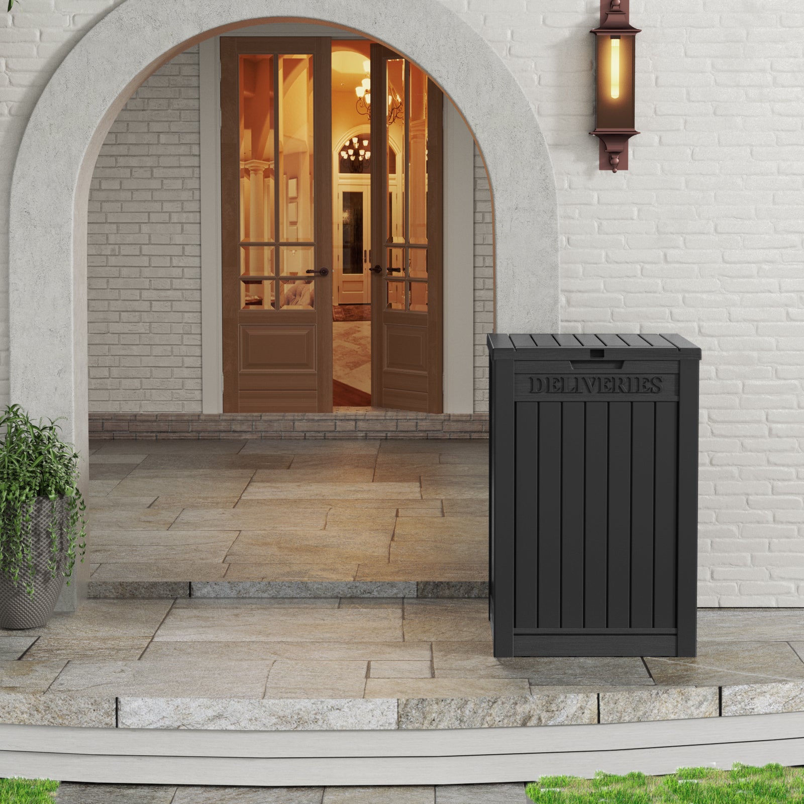 Vbal Package Delivery Box for Outside,Durable Weather Resistant,Parcel Outdoor Storage Box