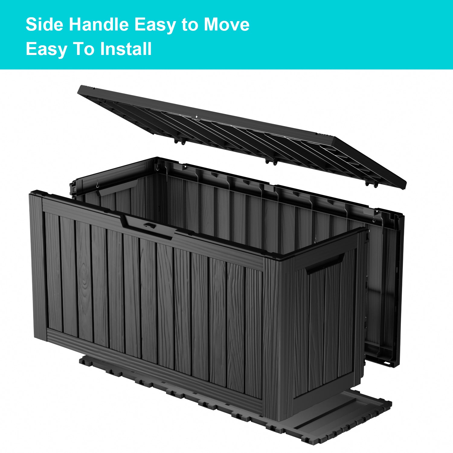 80 Gallon recyclable eco-friendly resin material storage Deck Box