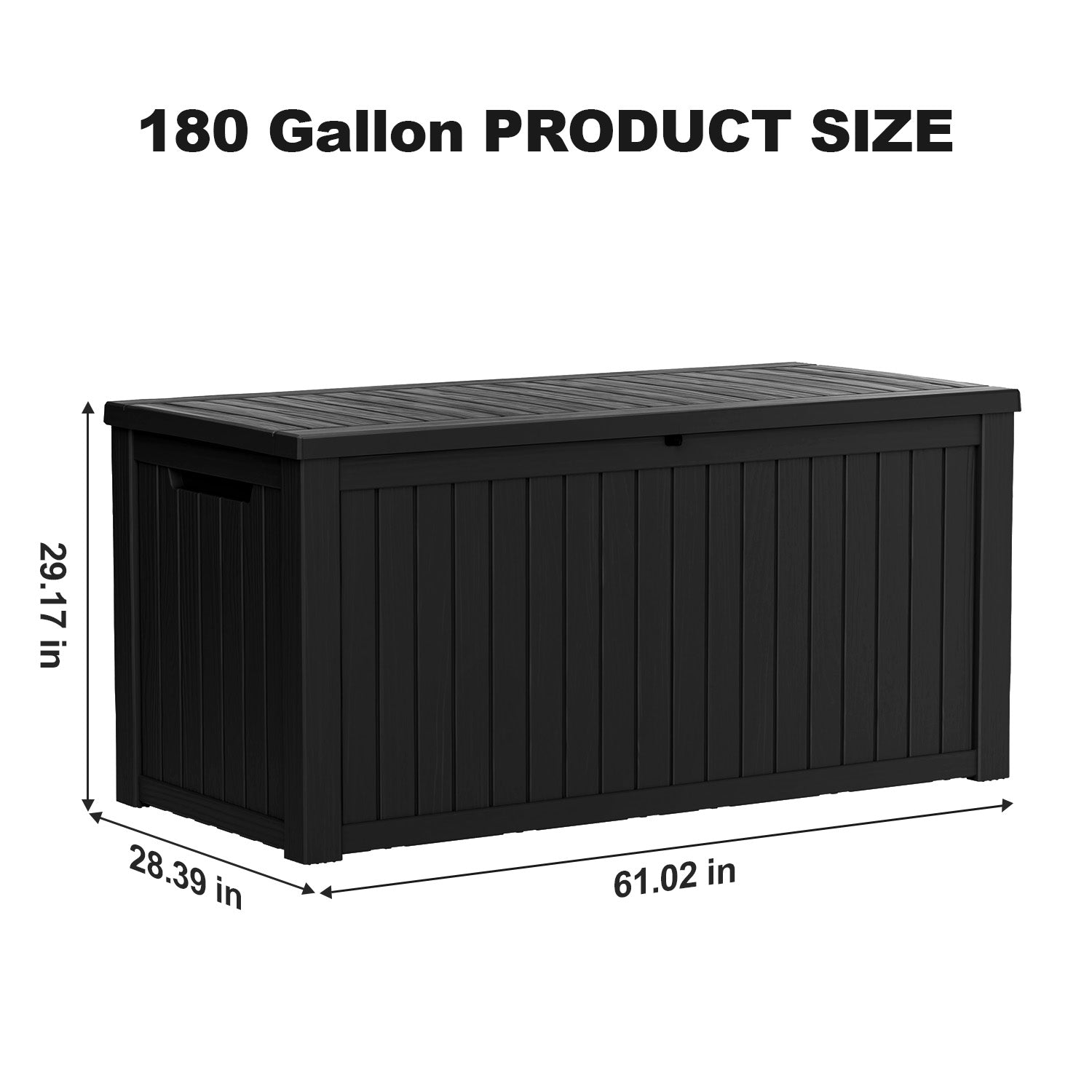 180 Gallon recyclable eco-friendly resin material storage Deck Box