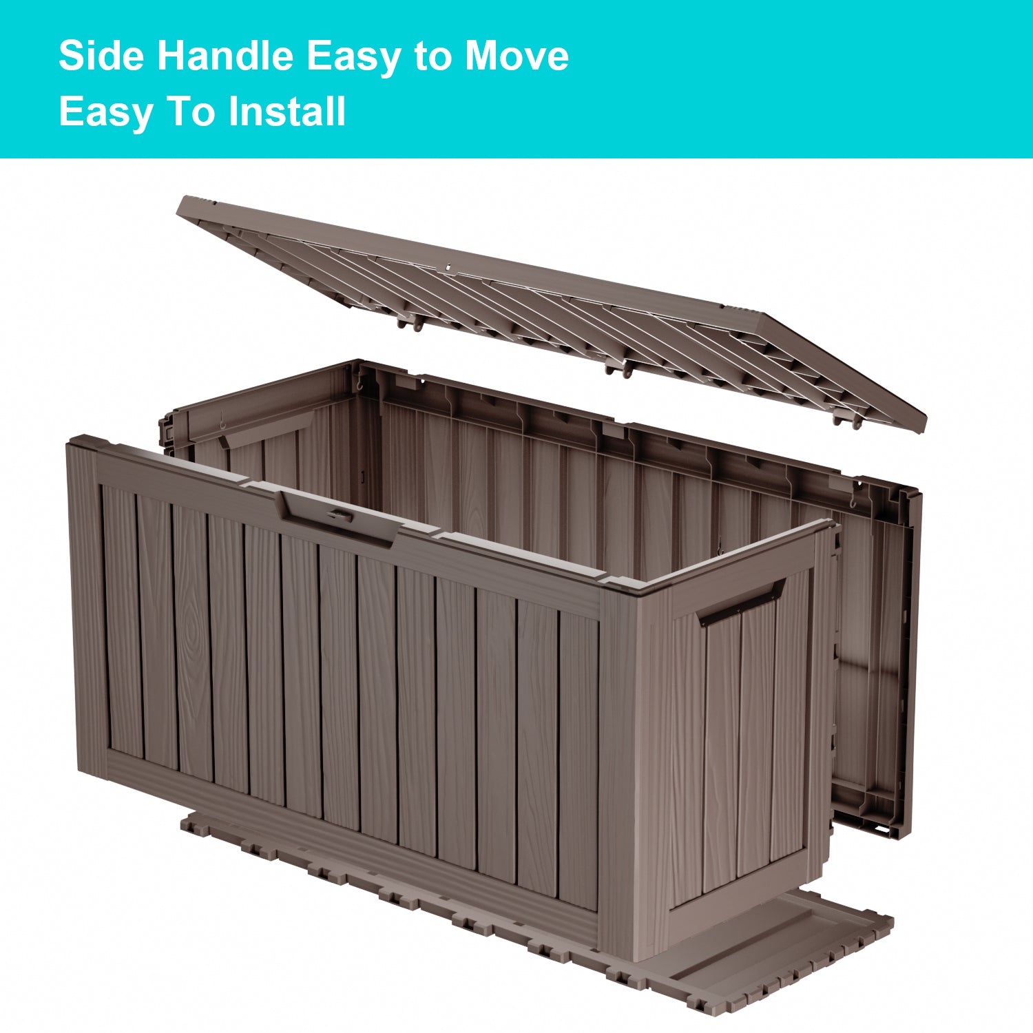 80 Gallon recyclable eco-friendly resin material storage Deck Box