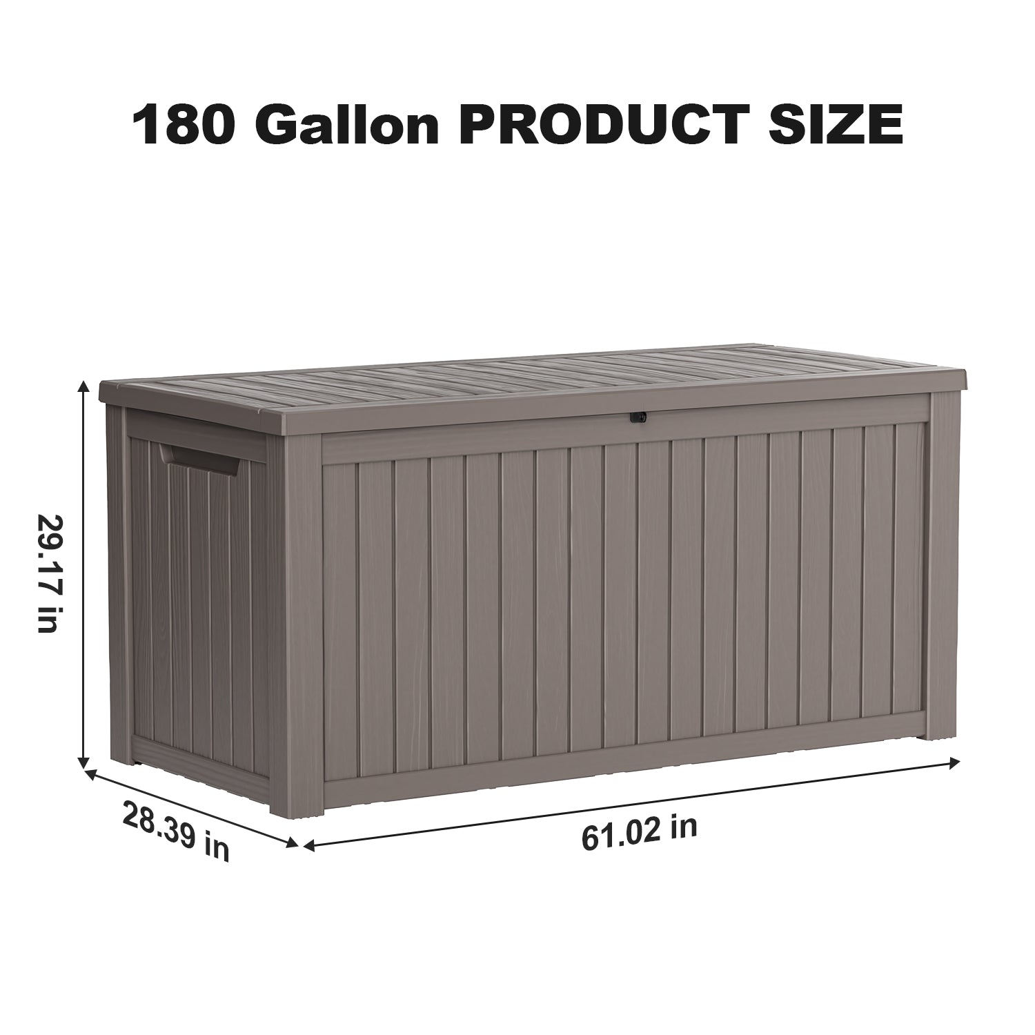 180 Gallon recyclable eco-friendly resin material storage Deck Box