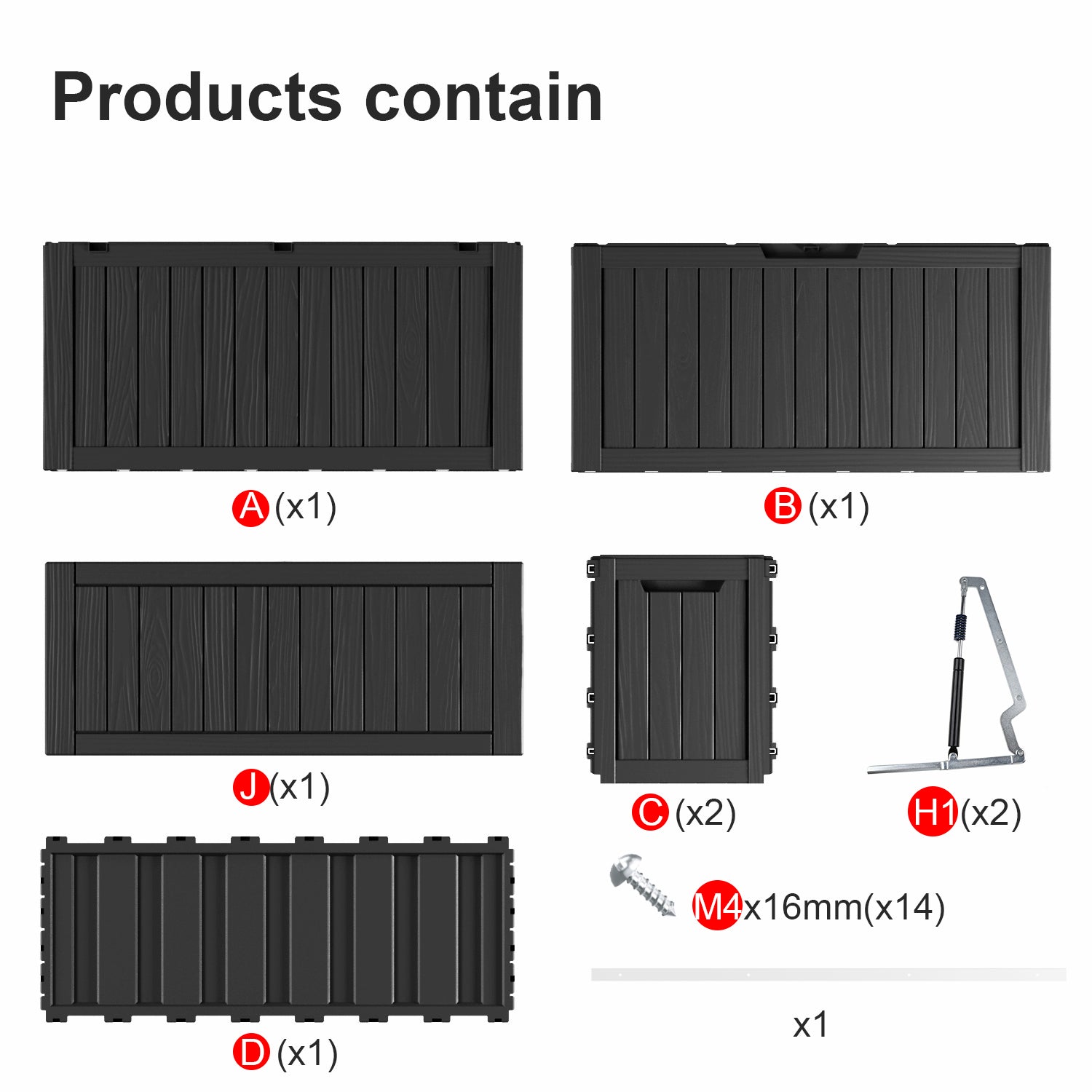 80 Gallon recyclable eco-friendly resin material storage Deck Box