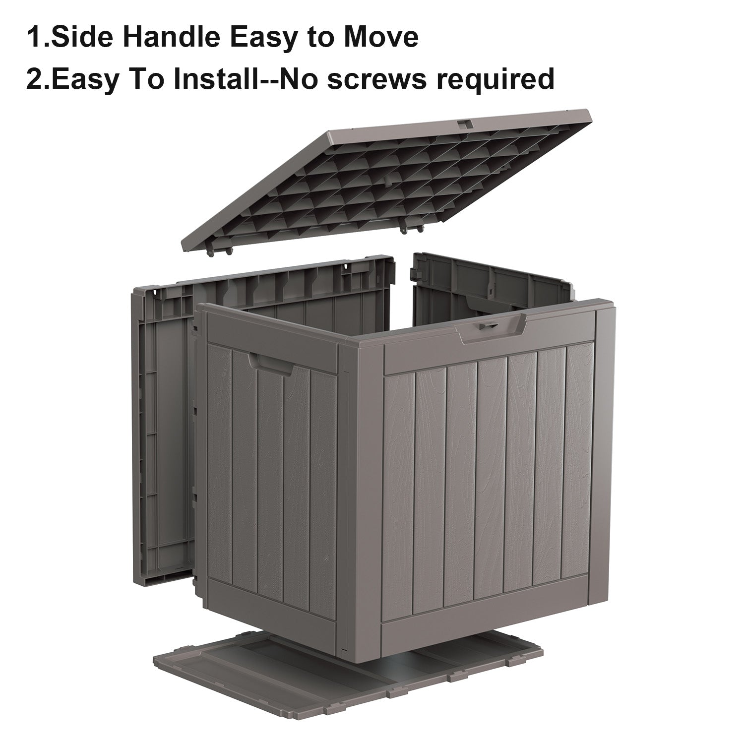 30 Gallon recyclable eco-friendly resin material storage Deck Box