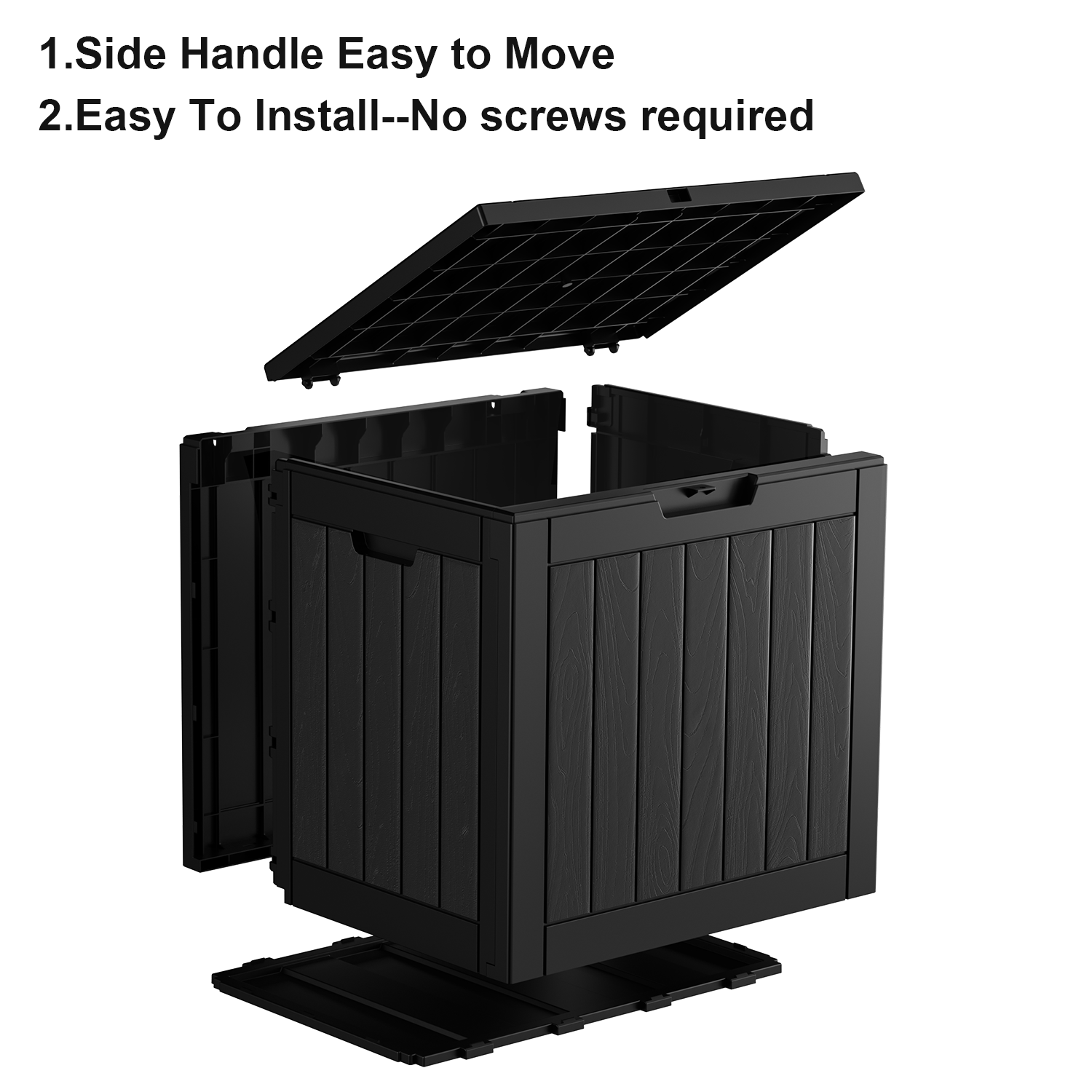 30 Gallon recyclable eco-friendly resin material storage Deck Box